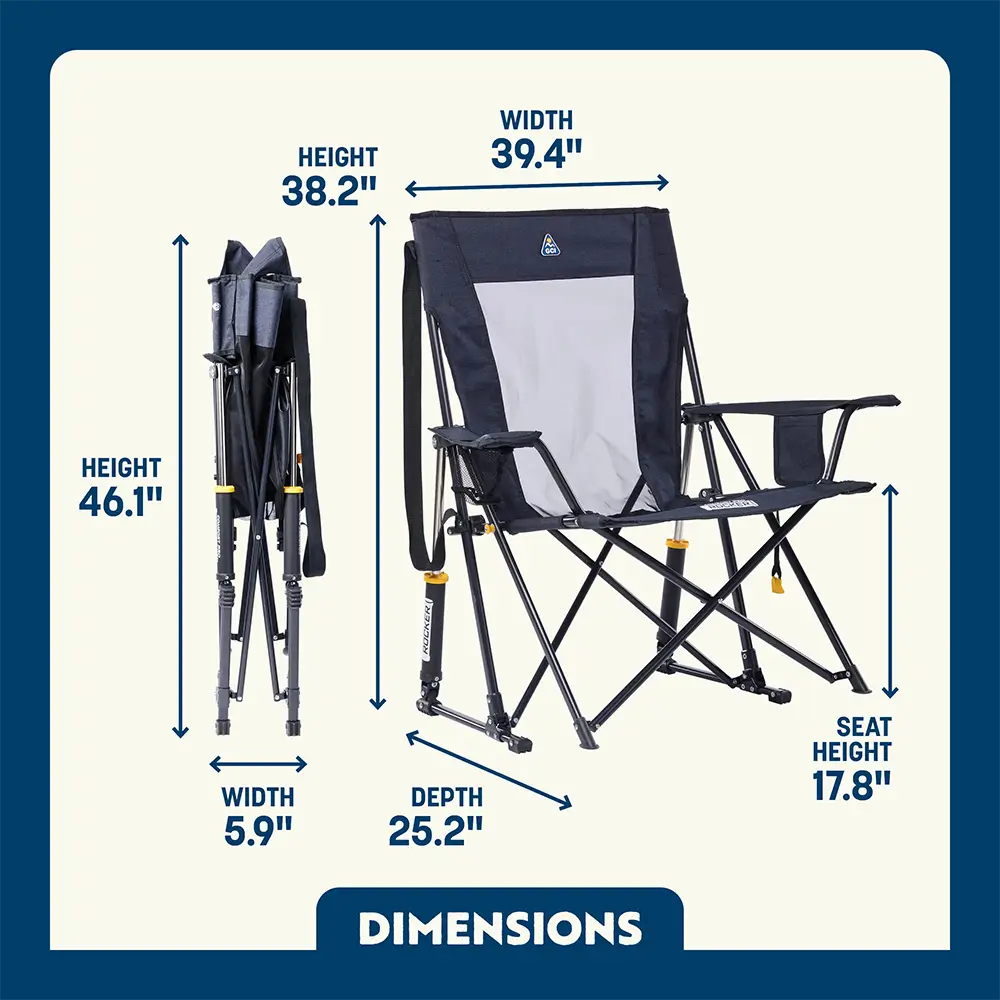 Premium All-Weather Comfort Pro Rocker XL - Choice 107 - RoadTrip Rocker Smooth Motion Camp Chair Detail