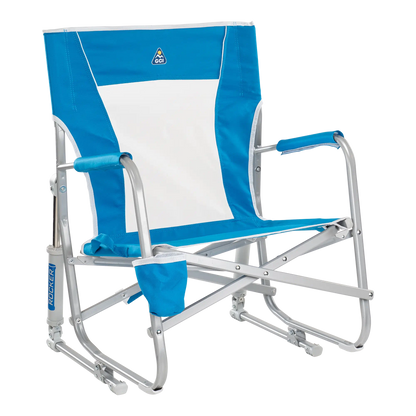 Smooth Motion Beach Rocker - Choice 712 - Freestyle Rocker Portable Outdoor Folding Chair - Saybrook Blue