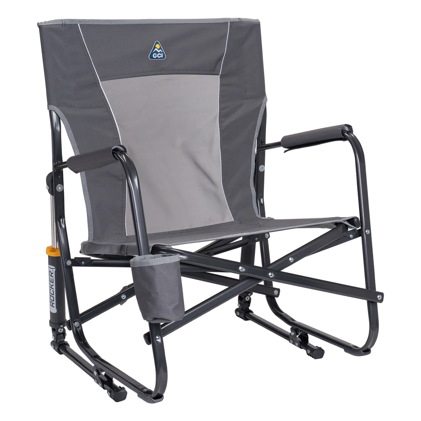 Heavy-Duty Freestyle FirePit Rocker - Choice 737 - Freestyle Rocker Portable Outdoor Folding Chair - Pewter