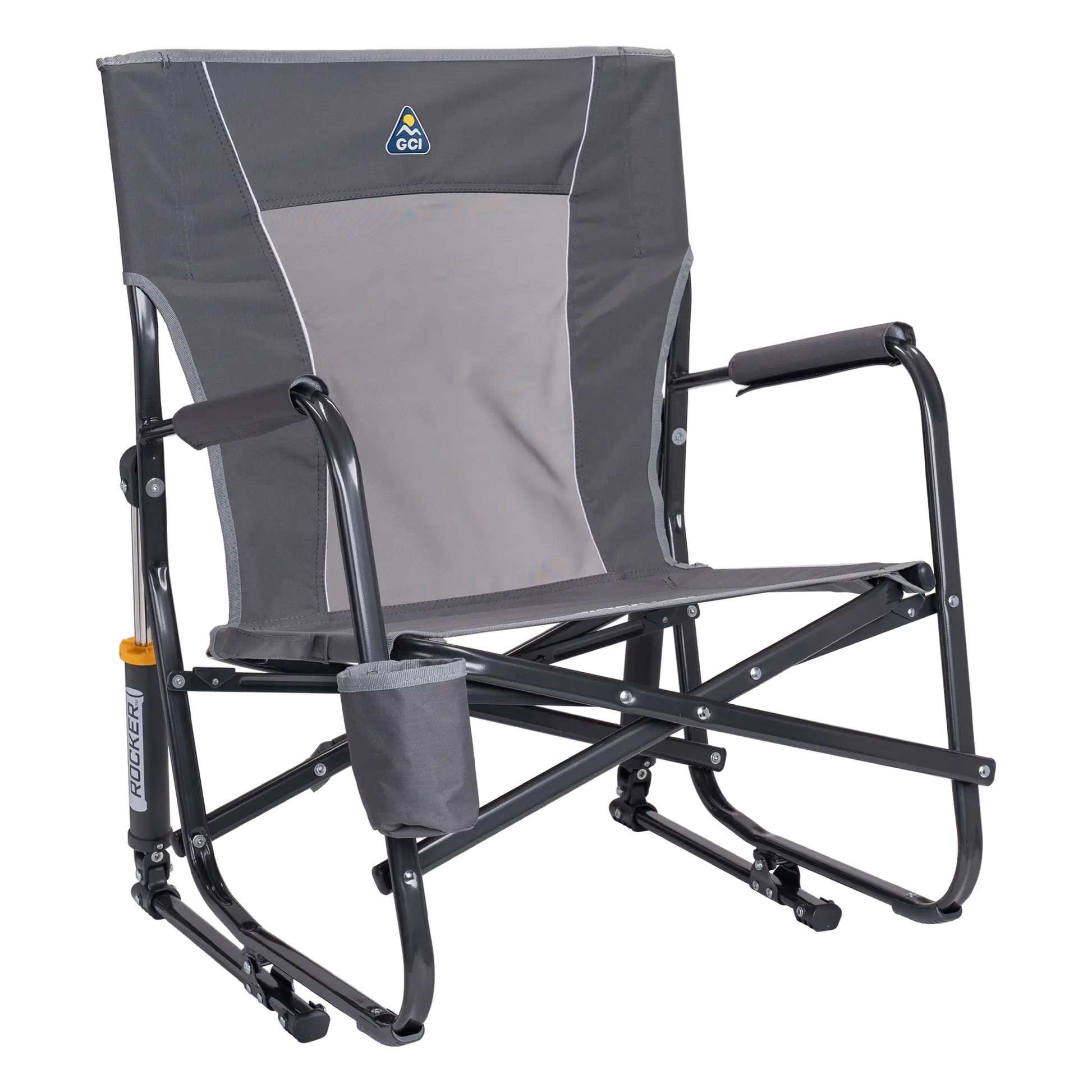 Heavy-Duty Freestyle FirePit Rocker - Choice 737 - Freestyle Rocker Portable Outdoor Folding Chair - Pewter