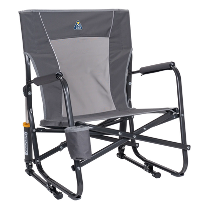 Heavy-Duty Freestyle FirePit Rocker - Choice 737 - Freestyle Rocker Portable Outdoor Folding Chair - Pewter