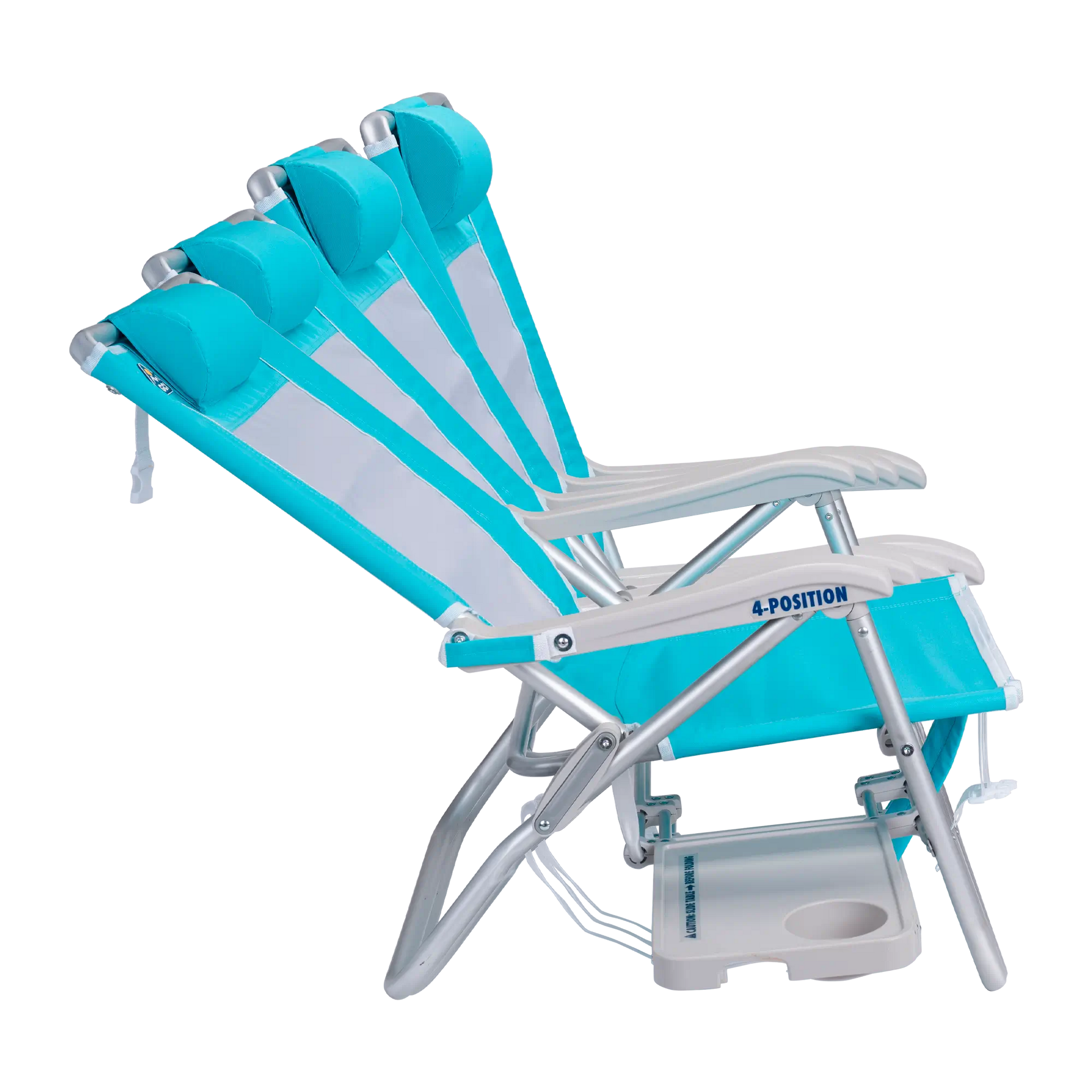 Backpack Travel Big Surf with Slide Table - Choice 334 - Low-Profile Reclining Beach Chair with Backpack Straps Detail