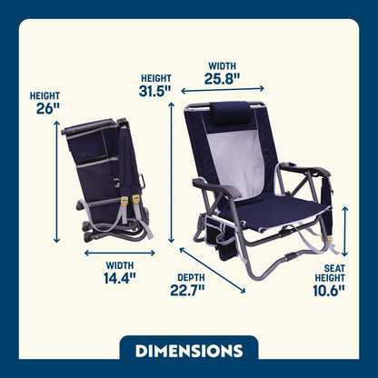 Telescoping Frame Bi-Fold Slim Event Chair - Choice 334 - Ultra-Lightweight Telescoping PackSeat Travel Stool Detail