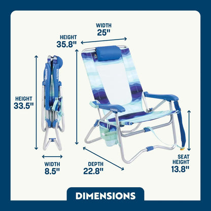 Rust-Resistant Aluminum Bi-Fold Beach Chair - Choice 601 - Rust-Resistant Aluminum Sand-Friendly Lounge Chair Detail