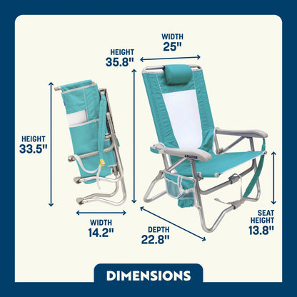 Rust-Resistant Aluminum Bi-Fold Beach Chair - Choice 601 - Rust-Resistant Aluminum Sand-Friendly Lounge Chair Detail