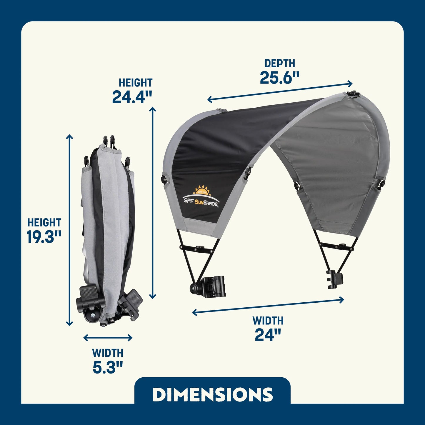 UV-Protection SunShade Accessory - Choice 361 - Portable Beach Canopy with Adjustable Shade Angle Detail