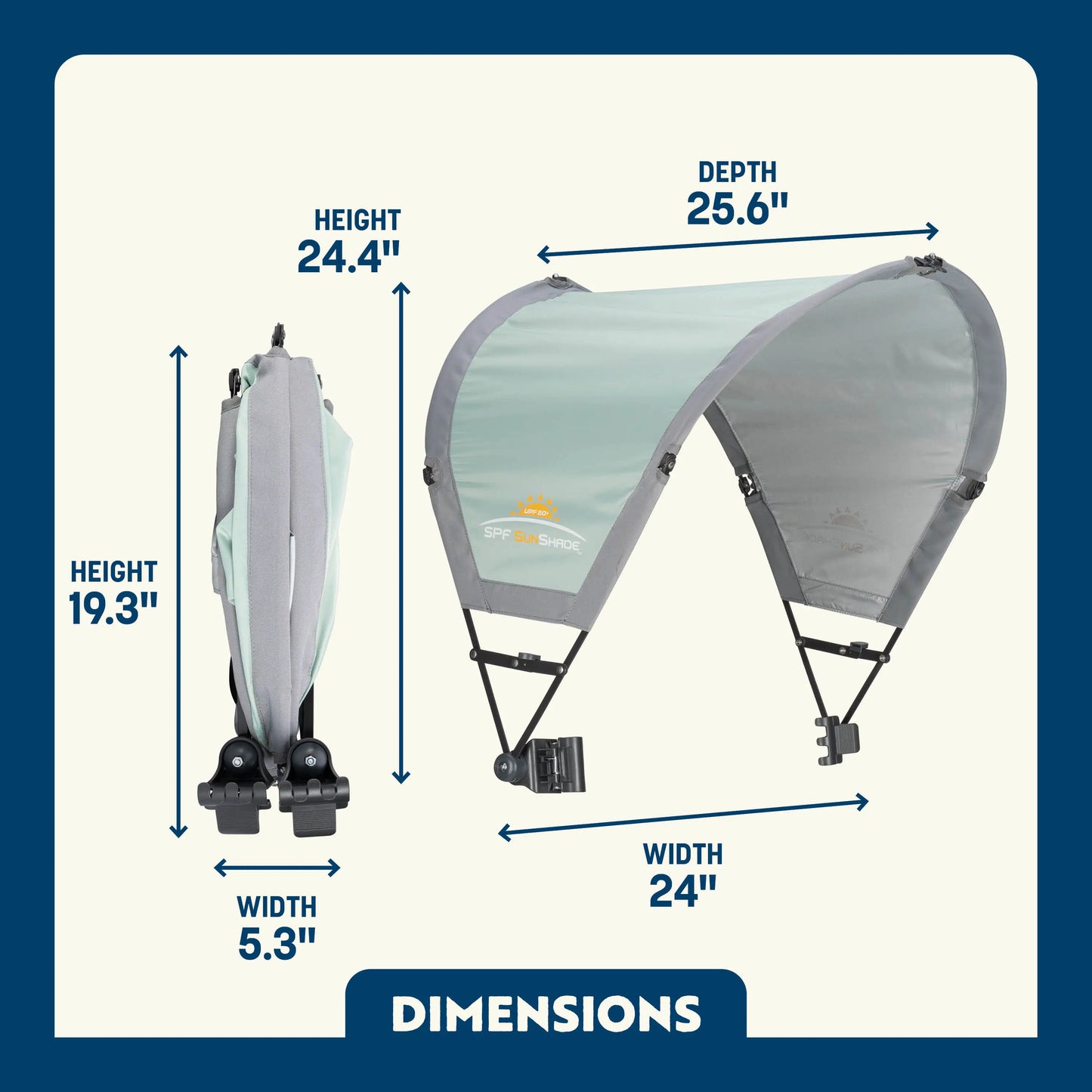 UV-Protection SunShade Accessory - Choice 361 - Portable Beach Canopy with Adjustable Shade Angle Detail