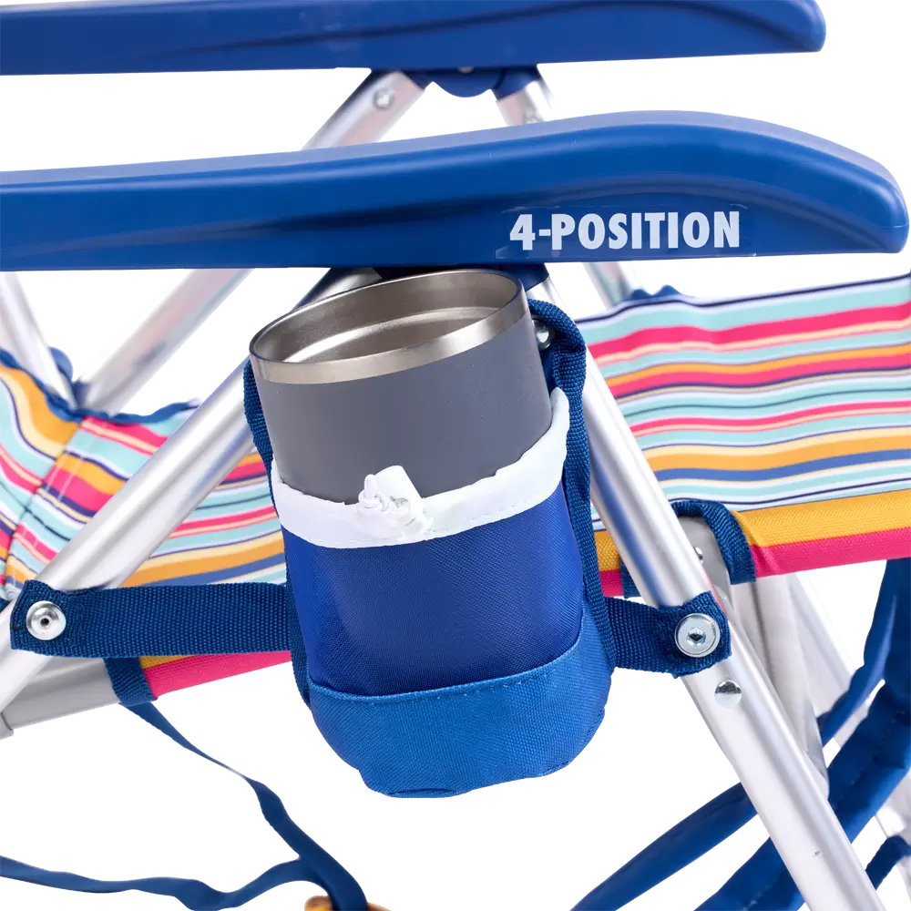 Low-Profile Backpack Beach Chair - Choice 709 - Rust-Resistant Aluminum Sand-Friendly Lounge Chair Detail