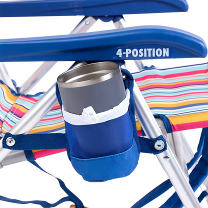 Low-Profile Backpack Beach Chair - Choice 709 - Rust-Resistant Aluminum Sand-Friendly Lounge Chair Detail