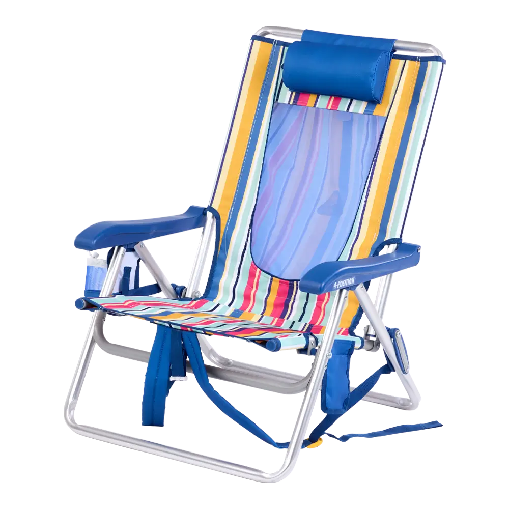 Low-Profile Backpack Beach Chair - Choice 709 - Rust-Resistant Aluminum Sand-Friendly Lounge Chair Detail