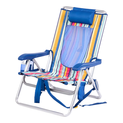Low-Profile Backpack Beach Chair - Choice 709 - Rust-Resistant Aluminum Sand-Friendly Lounge Chair Detail