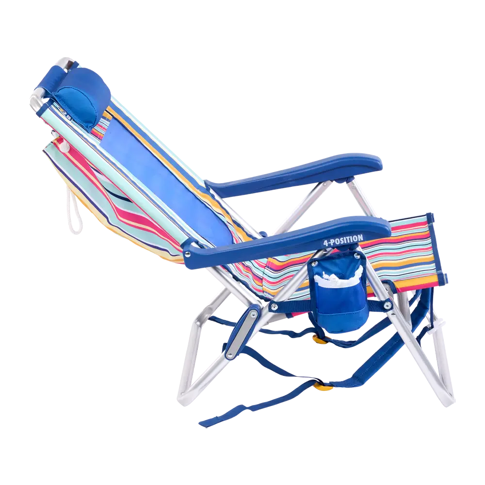Low-Profile Backpack Beach Chair - Choice 709 - Rust-Resistant Aluminum Sand-Friendly Lounge Chair Detail