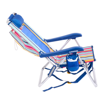 Low-Profile Backpack Beach Chair - Choice 709 - Rust-Resistant Aluminum Sand-Friendly Lounge Chair Detail