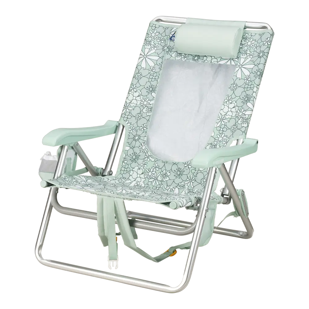Low-Profile Backpack Beach Chair - Choice 709 - Rust-Resistant Aluminum Sand-Friendly Lounge Chair Detail