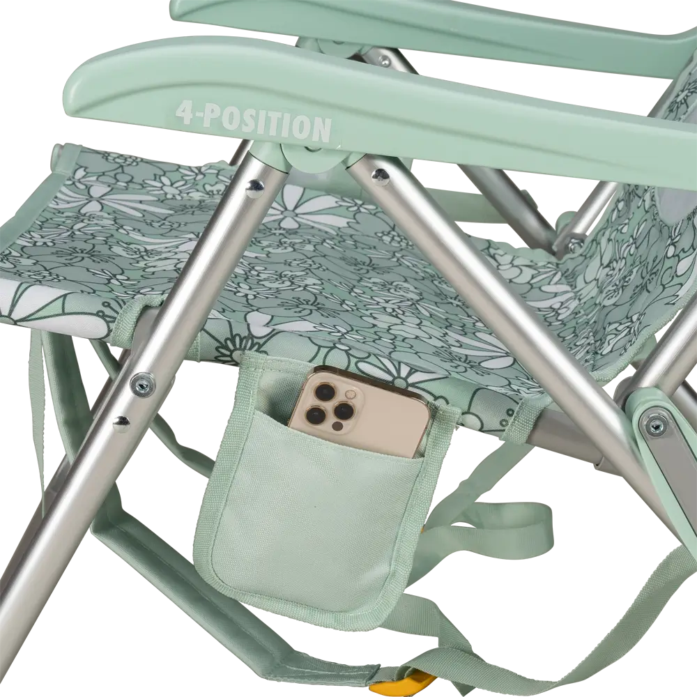 Low-Profile Backpack Beach Chair - Choice 709 - Rust-Resistant Aluminum Sand-Friendly Lounge Chair Detail