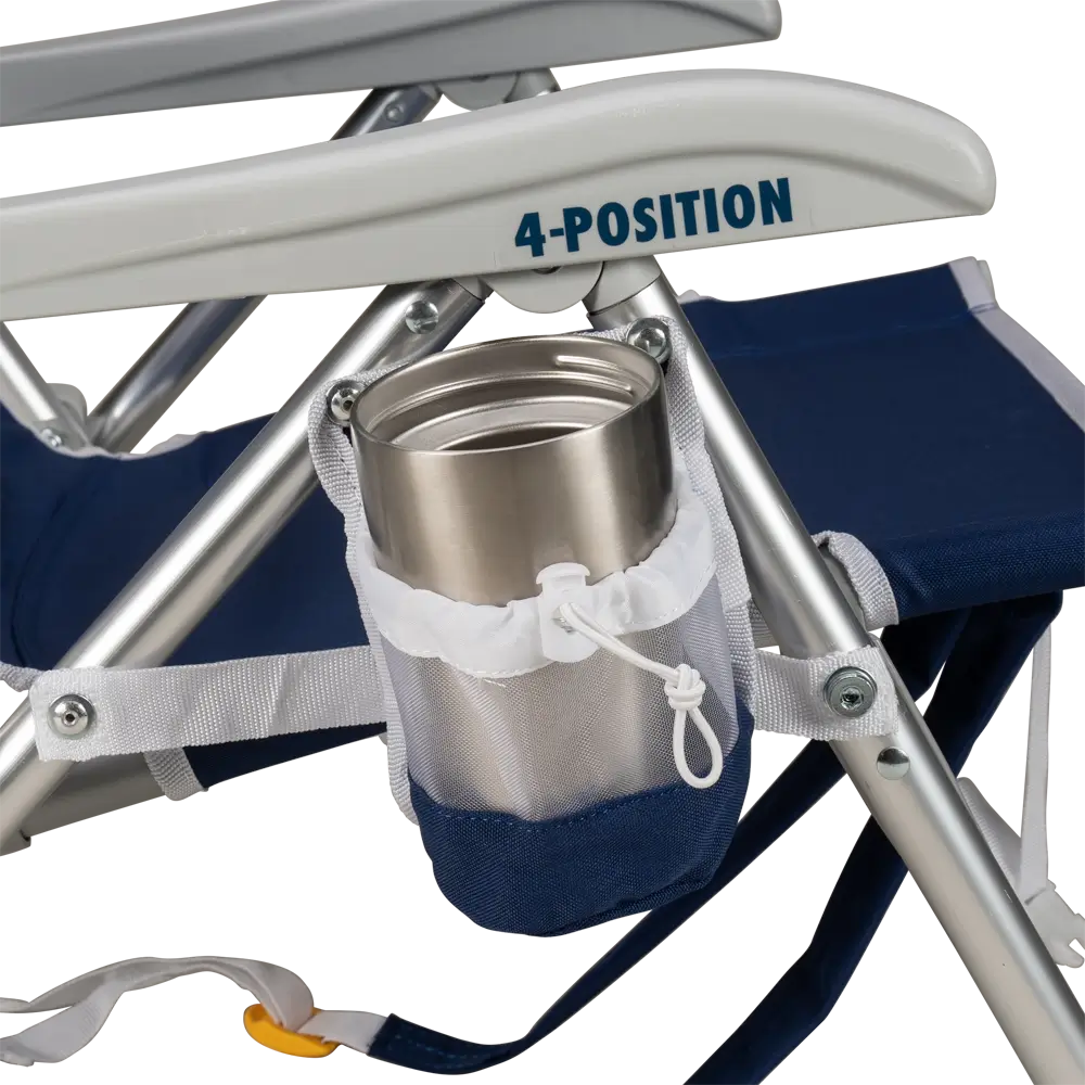 Low-Profile Backpack Beach Chair - Choice 709 - Rust-Resistant Aluminum Sand-Friendly Lounge Chair Detail