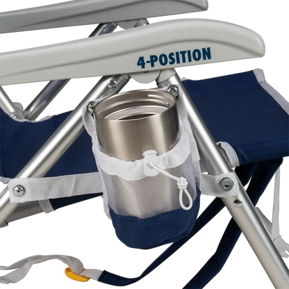 Low-Profile Backpack Beach Chair - Choice 709 - Rust-Resistant Aluminum Sand-Friendly Lounge Chair Detail