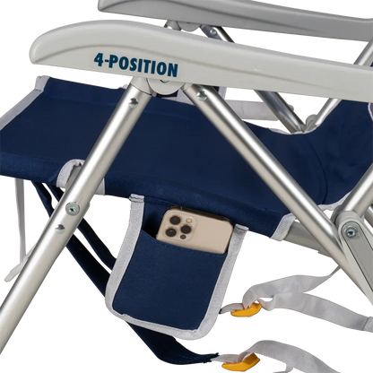 Low-Profile Backpack Beach Chair - Choice 709 - Rust-Resistant Aluminum Sand-Friendly Lounge Chair Detail