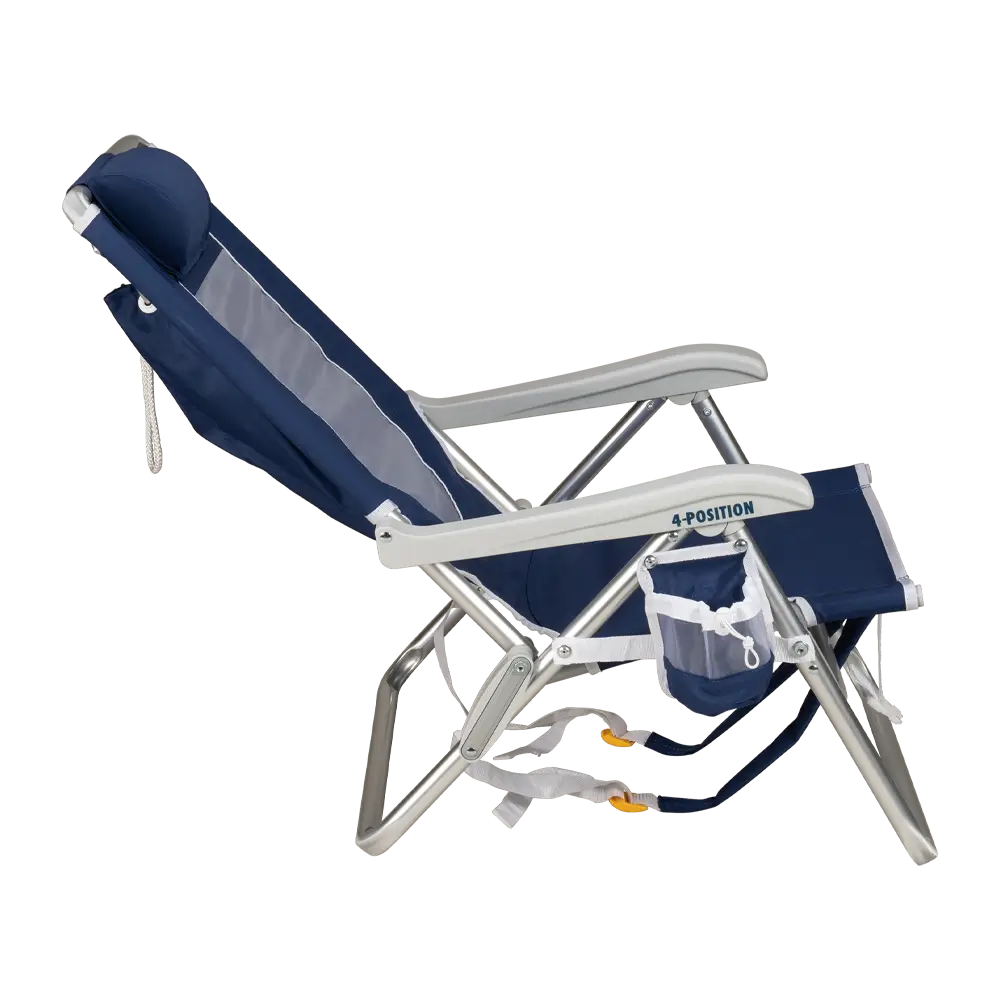 Low-Profile Backpack Beach Chair - Choice 709 - Rust-Resistant Aluminum Sand-Friendly Lounge Chair Detail