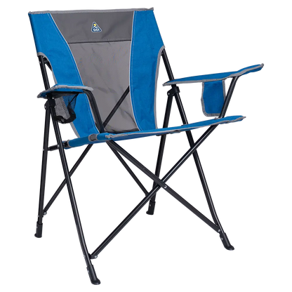 Space-Saving Pico Comfort Quad Chair - Choice 989 - Premium Slim-Fold Compact Chair with Messenger Bag - Heathered Royal