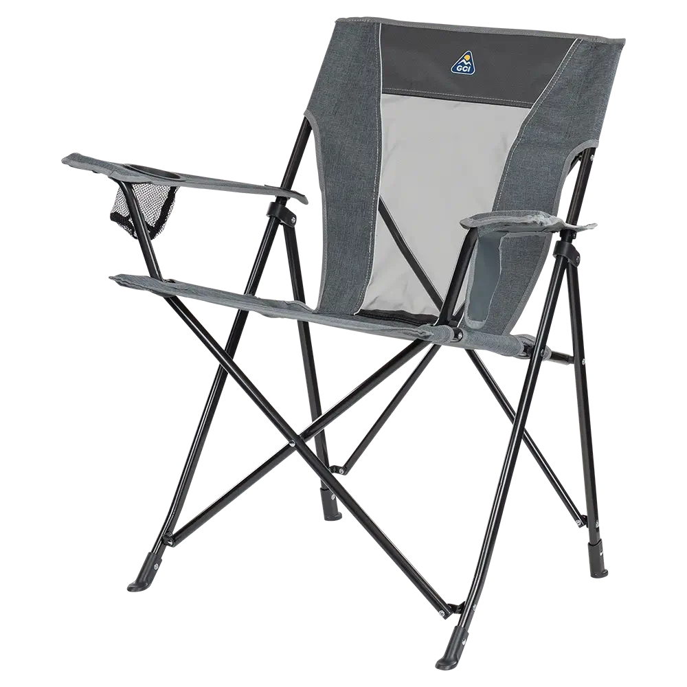 Space-Saving Pico Comfort Quad Chair - Choice 989 - Premium Slim-Fold Compact Chair with Messenger Bag Detail