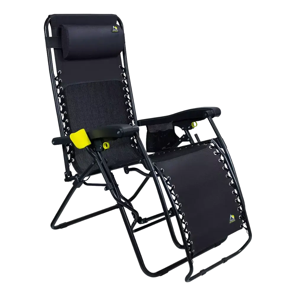 Reclining Beach Freeform Zero Gravity Lounger Bundle - Choice 507 - Multi-Position Outdoor Beach Chair with Pillow Detail