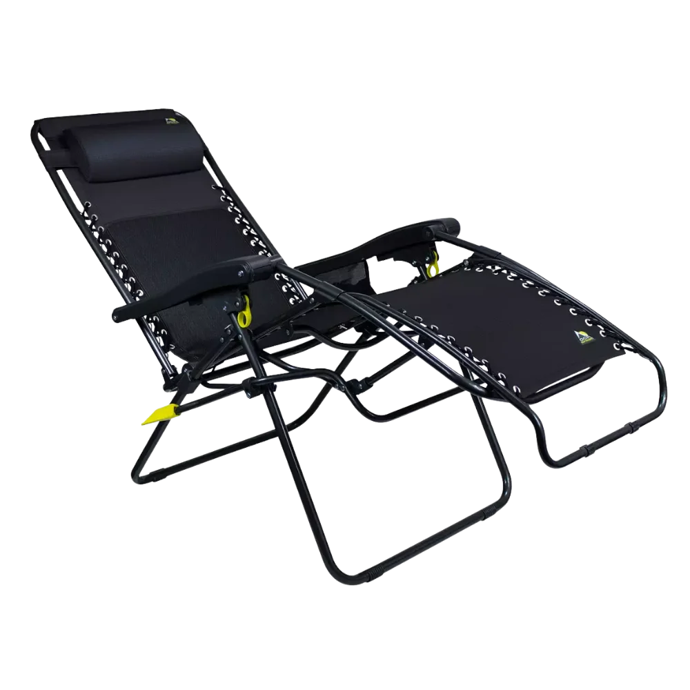 Reclining Beach Freeform Zero Gravity Lounger Bundle - Choice 507 - Multi-Position Outdoor Beach Chair with Pillow Detail