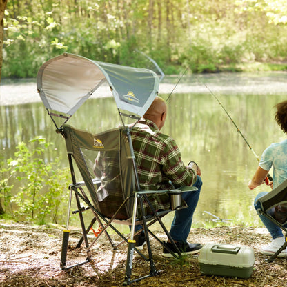Premium All-Weather SunShade Rocker - Choice 550 - RoadTrip Rocker Smooth Motion Camp Chair Detail