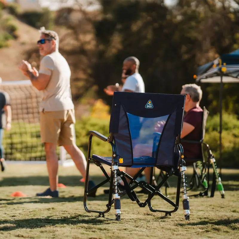 Patented Spring-Action Adjustable Rocker - Choice 573 - Freestyle Rocker Portable Outdoor Folding Chair Detail