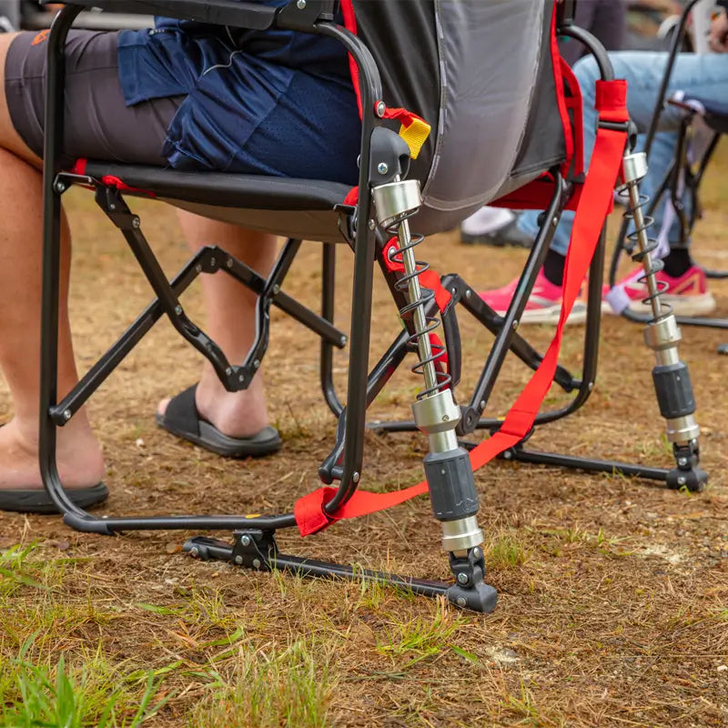 Patented Spring-Action Adjustable Rocker - Choice 573 - Freestyle Rocker Portable Outdoor Folding Chair Detail