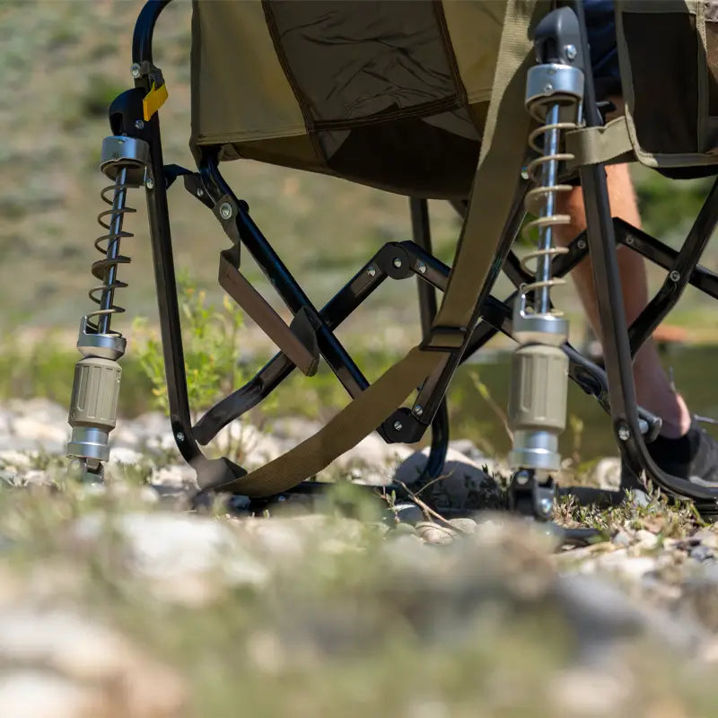 Patented Spring-Action Adjustable Rocker - Choice 573 - Freestyle Rocker Portable Outdoor Folding Chair Detail