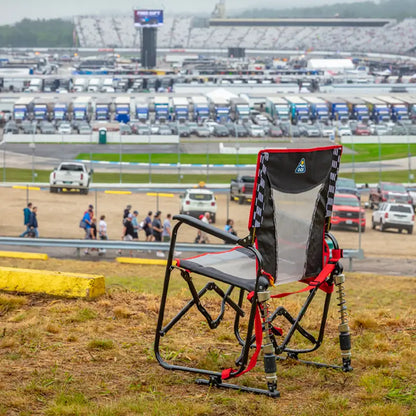 Patented Spring-Action Adjustable Rocker - Choice 573 - Freestyle Rocker Portable Outdoor Folding Chair Detail