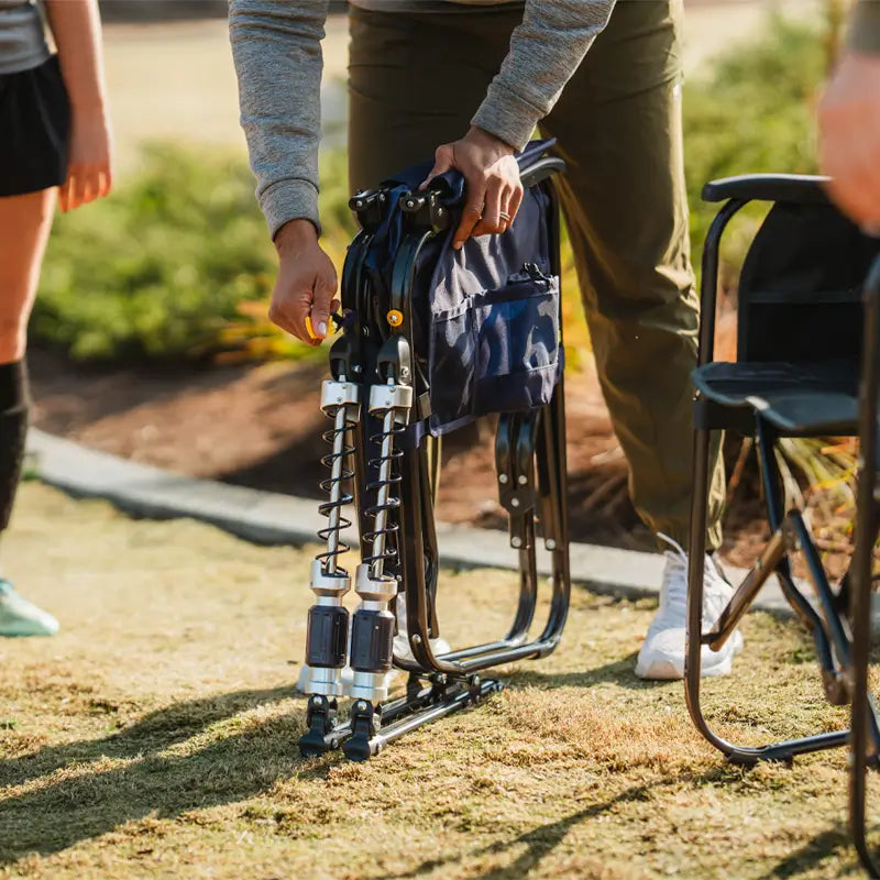 Patented Spring-Action Adjustable Rocker - Choice 573 - Freestyle Rocker Portable Outdoor Folding Chair Detail