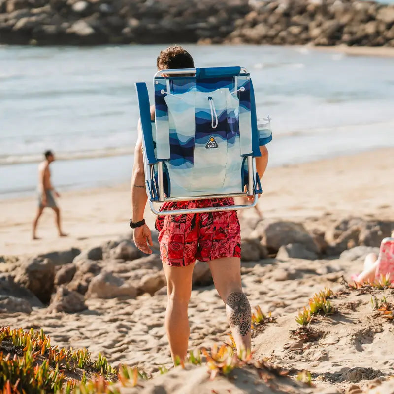 Low-Profile Backpack Beach Chair - Choice 709 - Rust-Resistant Aluminum Sand-Friendly Lounge Chair Detail