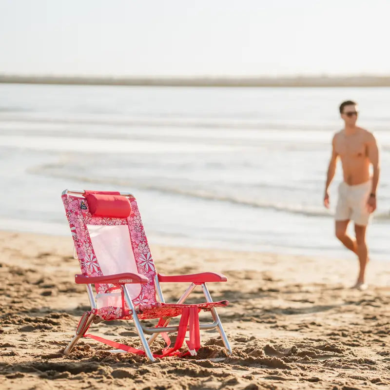 Low-Profile Backpack Beach Chair - Choice 709 - Rust-Resistant Aluminum Sand-Friendly Lounge Chair Detail