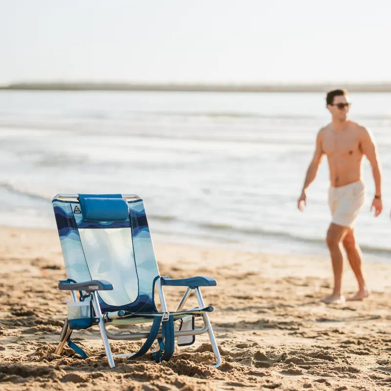 Low-Profile Backpack Beach Chair - Choice 709 - Rust-Resistant Aluminum Sand-Friendly Lounge Chair Detail