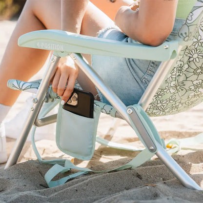 Low-Profile Backpack Beach Chair - Choice 709 - Rust-Resistant Aluminum Sand-Friendly Lounge Chair Detail