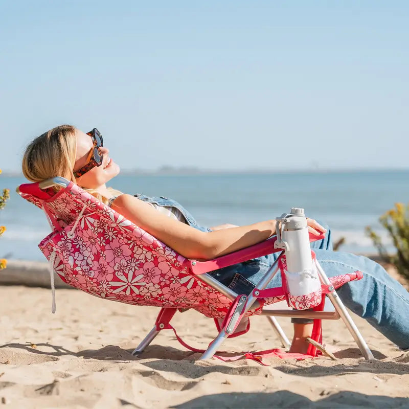 Low-Profile Backpack Beach Chair - Choice 709 - Rust-Resistant Aluminum Sand-Friendly Lounge Chair Detail