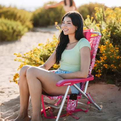 Low-Profile Backpack Beach Chair - Choice 709 - Rust-Resistant Aluminum Sand-Friendly Lounge Chair Detail