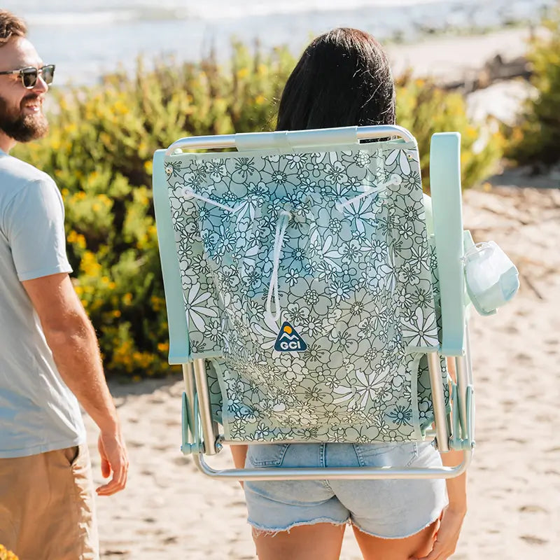 Low-Profile Backpack Beach Chair - Choice 709 - Rust-Resistant Aluminum Sand-Friendly Lounge Chair Detail