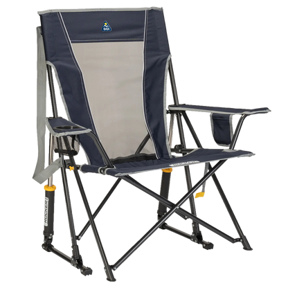 Heavy-Duty Freestyle Comfort Pro Rocker - Choice 375 - Freestyle Rocker Portable Outdoor Folding Chair - Indigo