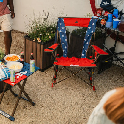 Patented Spring-Action Comfort Pro Rocker - USA Anniversary Deluxe - Choice 424 - Freestyle Rocker Portable Outdoor Folding Chair Detail