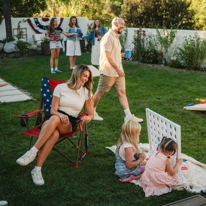 Patented Spring-Action Comfort Pro Rocker - USA Anniversary Deluxe - Choice 424 - Freestyle Rocker Portable Outdoor Folding Chair Detail