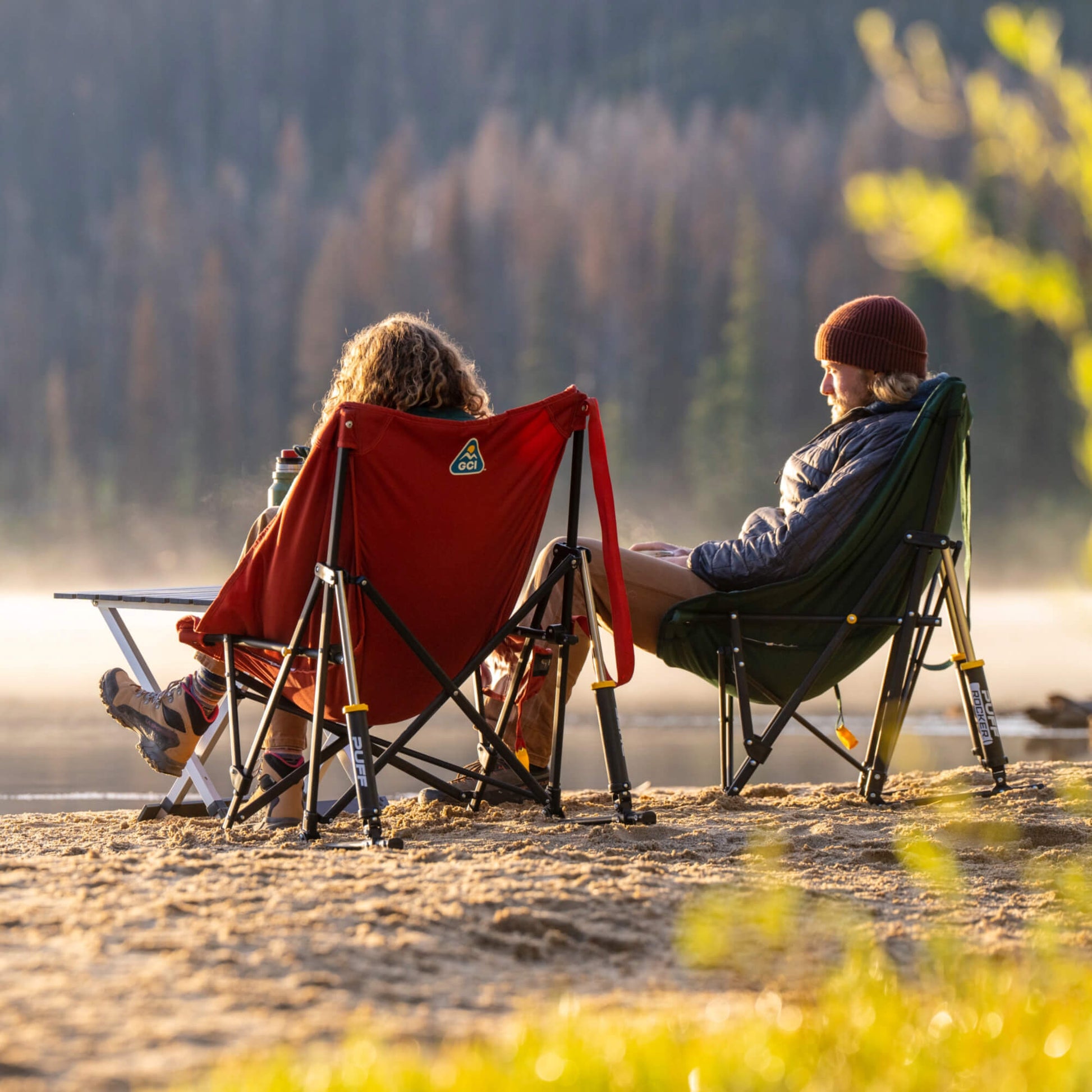 Patented Spring-Action Puff Rocker - Choice 731 - RoadTrip Rocker Smooth Motion Camp Chair Detail
