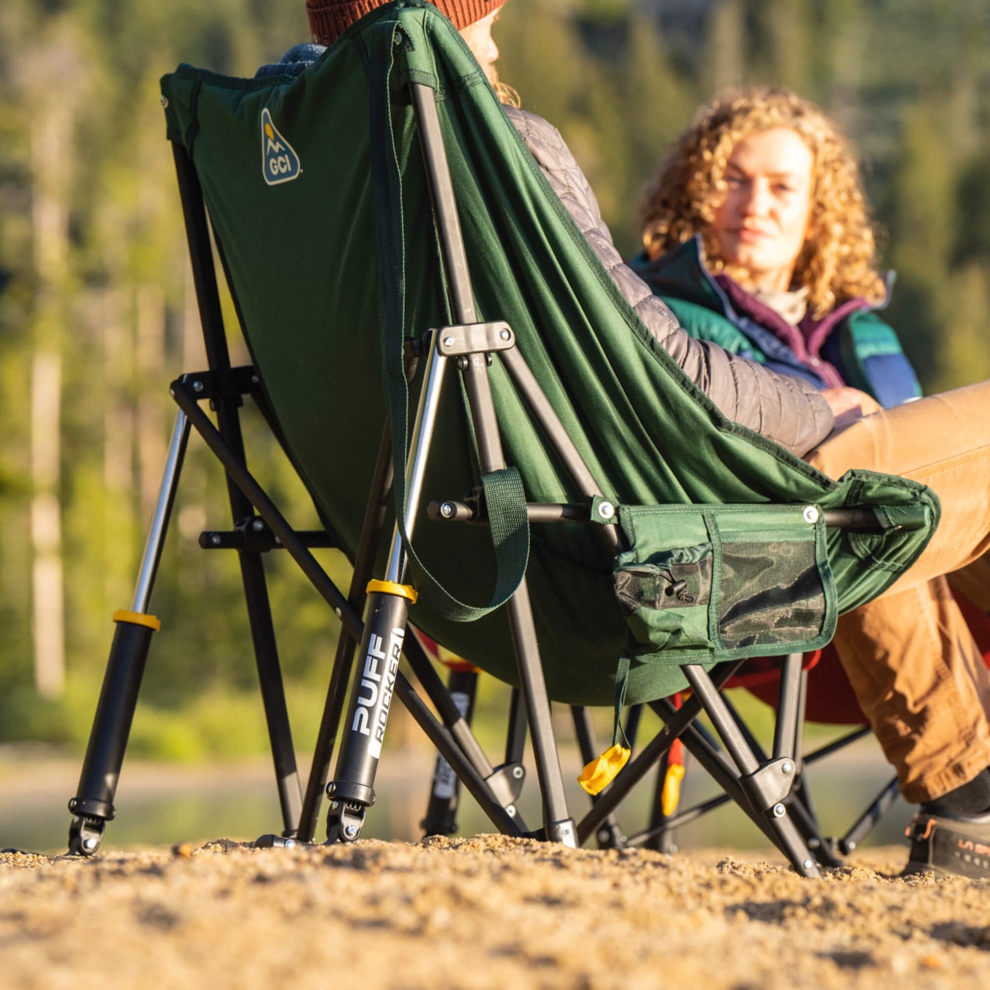 Patented Spring-Action Puff Rocker - Choice 731 - RoadTrip Rocker Smooth Motion Camp Chair Detail