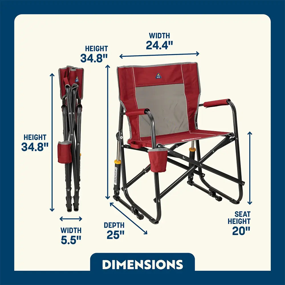 Heavy-Duty Freestyle Freestyle Rocker - Choice 711 - RoadTrip Rocker Smooth Motion Camp Chair Detail