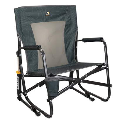Heavy-Duty Freestyle FirePit Rocker - Choice 737 - Freestyle Rocker Portable Outdoor Folding Chair - Hunter Topo