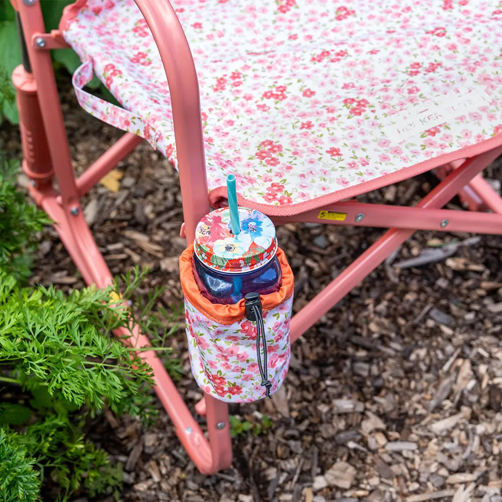 Luxury Camp Freestyle Rocker Elite - Choice 460 - Heavy-Duty Kickback Rocker with Beverage Holder Detail