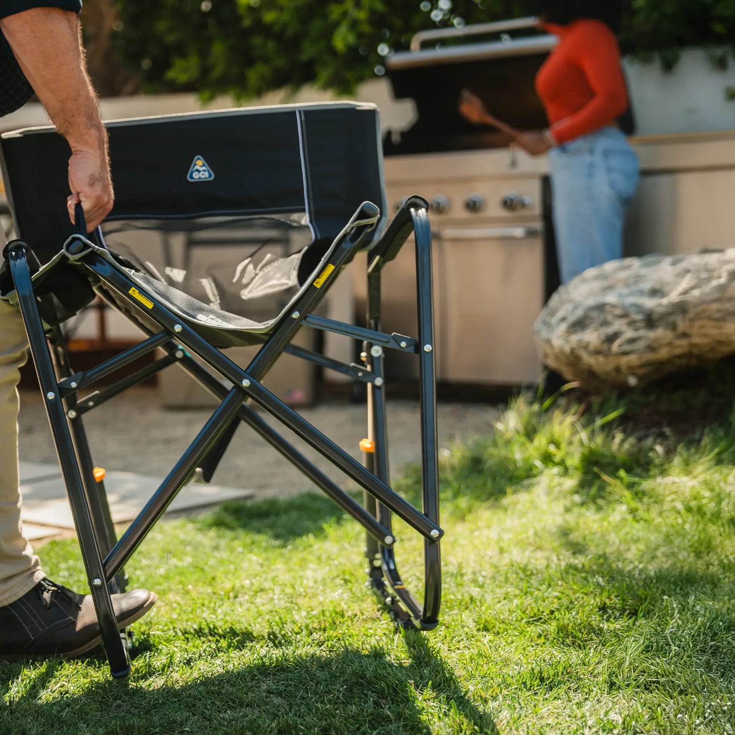 Heavy-Duty Freestyle Freestyle Rocker - Choice 711 - RoadTrip Rocker Smooth Motion Camp Chair Detail