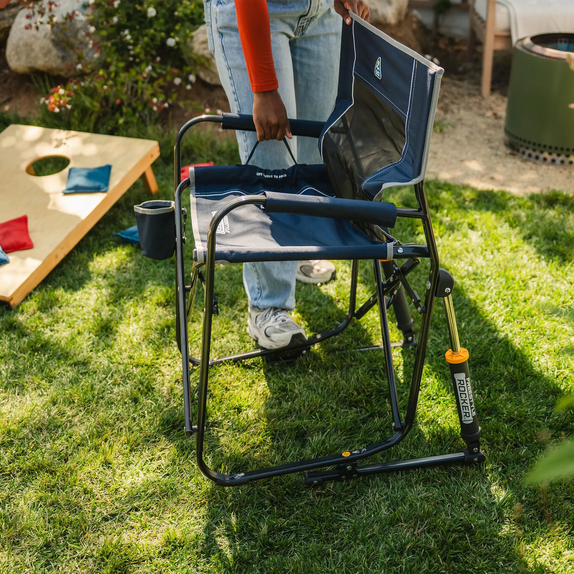 Heavy-Duty Freestyle Freestyle Rocker - Choice 711 - RoadTrip Rocker Smooth Motion Camp Chair Detail
